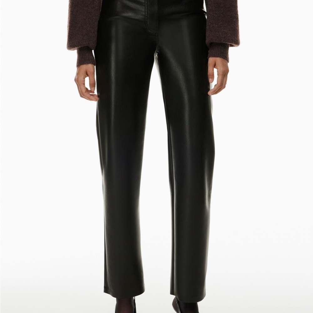 Wilfred Black Leather Pants